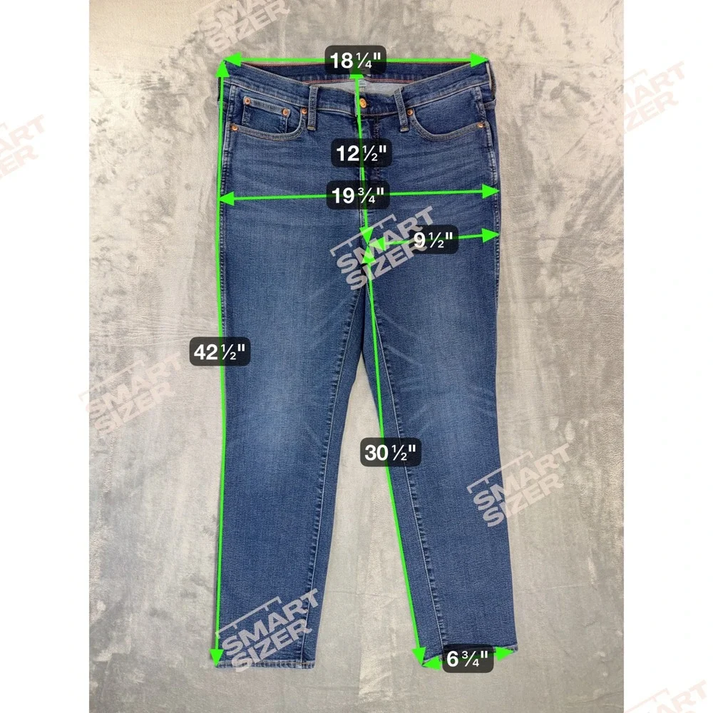 J‎ Crew Vintage Straight Jeans Women's Size 32T Blue Dark Wash Denim